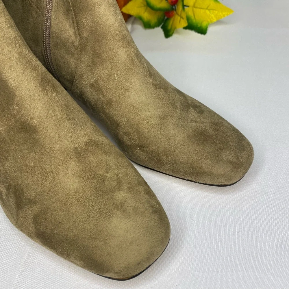Marc Fisher LTD Charlote Suede Over Knee Boot Tan Size 9
